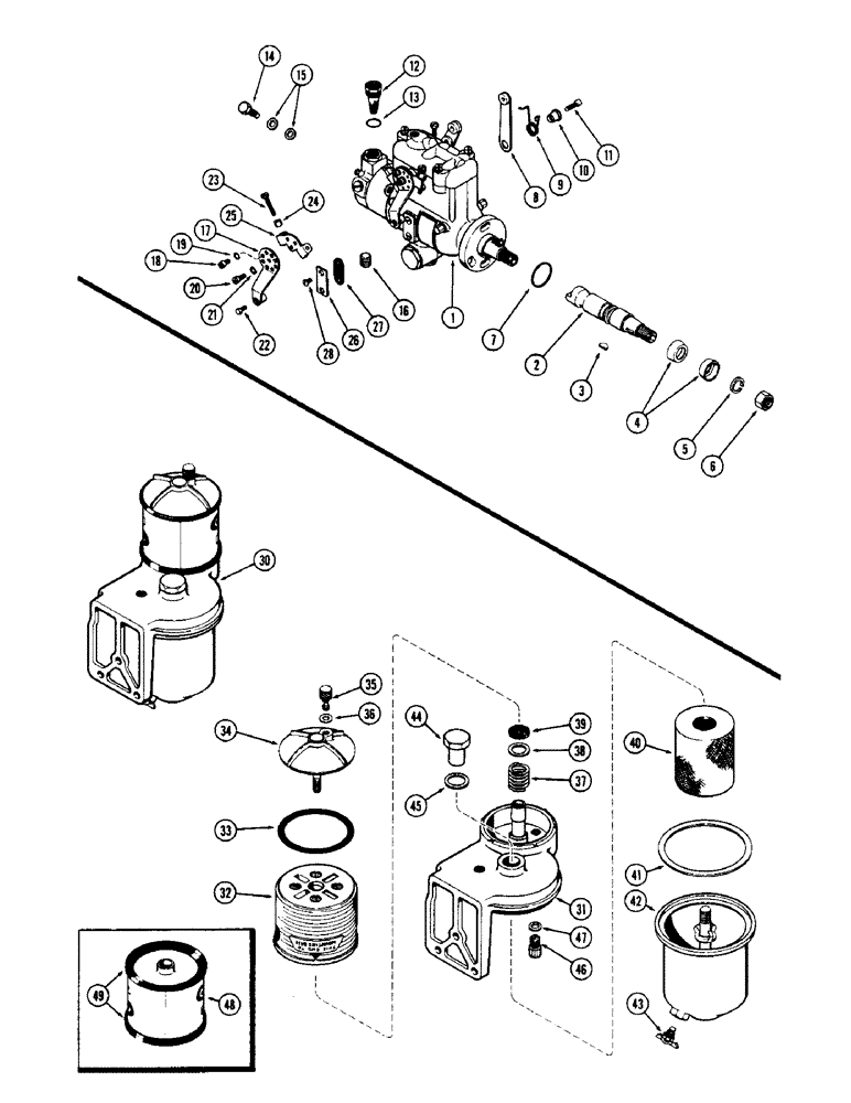 Схема запчастей Case IH 1150 - (136) - A36437 FUEL INJECTION PUMP, 188 DIESEL ENGINE (10) - ENGINE