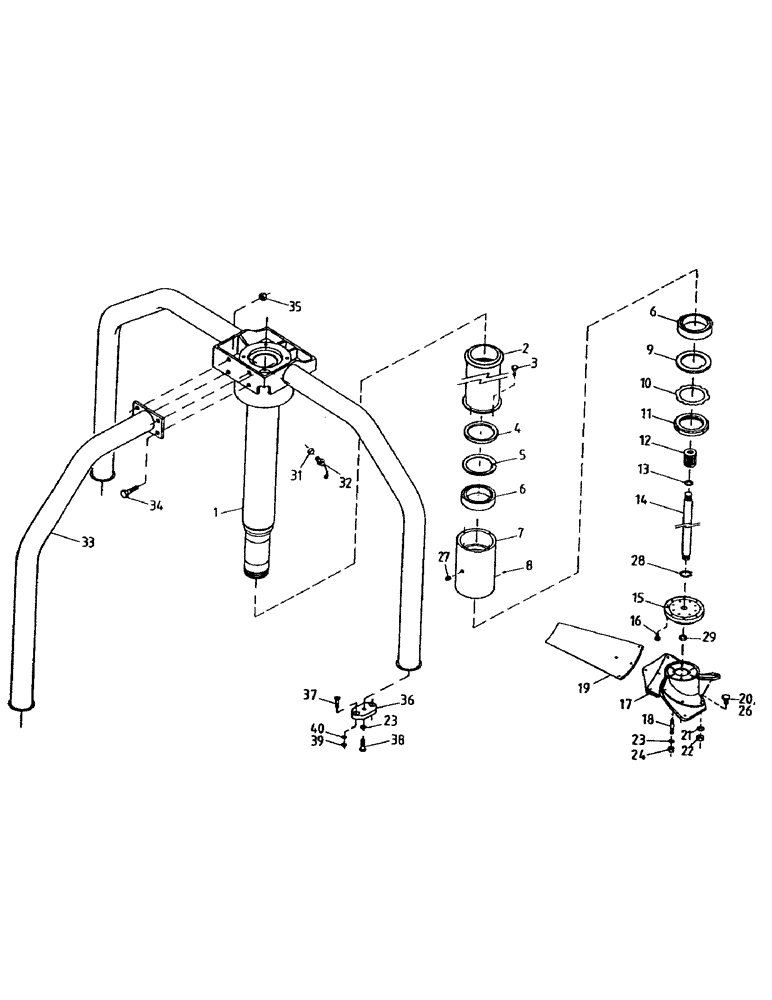 Схема запчастей Case IH 7700 - (A03-05) - VERTICAL ARM EXTRACTOR FAN, PRIMARY Mainframe & Functioning Components