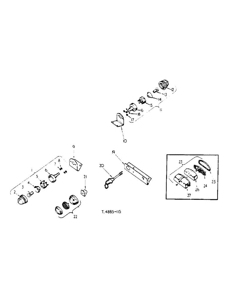 Схема запчастей Case IH 434 - (3-20) - LAMPS, SIDE AND REAR, RTA LIGHTING ATTACHMENT, WITH REAR INDUSTRIAL FENDERS - ELECTRICAL (04) - ELECTRICAL SYSTEMS