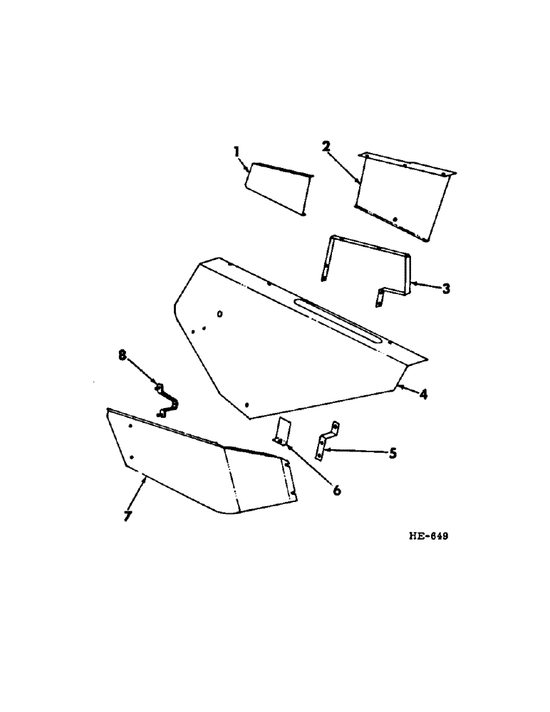 Схема запчастей Case IH 275 - (N-20[A]) - PARTS ACCESSORIES AND ATTACHMENTS, VARIABLE SPEED REEL DRIVE SHIELD Accessories & Attachments