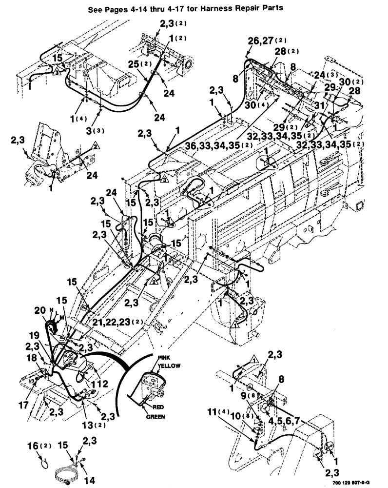 Схема запчастей Case IH 8575 - (04-002) - ELECTRICAL WIRING AND SENSOR ASSEMBLY (06) - ELECTRICAL