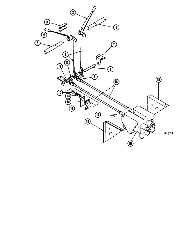 Схема запчастей Case IH 1060 - (256) - HEADER LIFT AND VARIABLE SPEED CONTROL LINKAGE (33) - BRAKES & CONTROLS