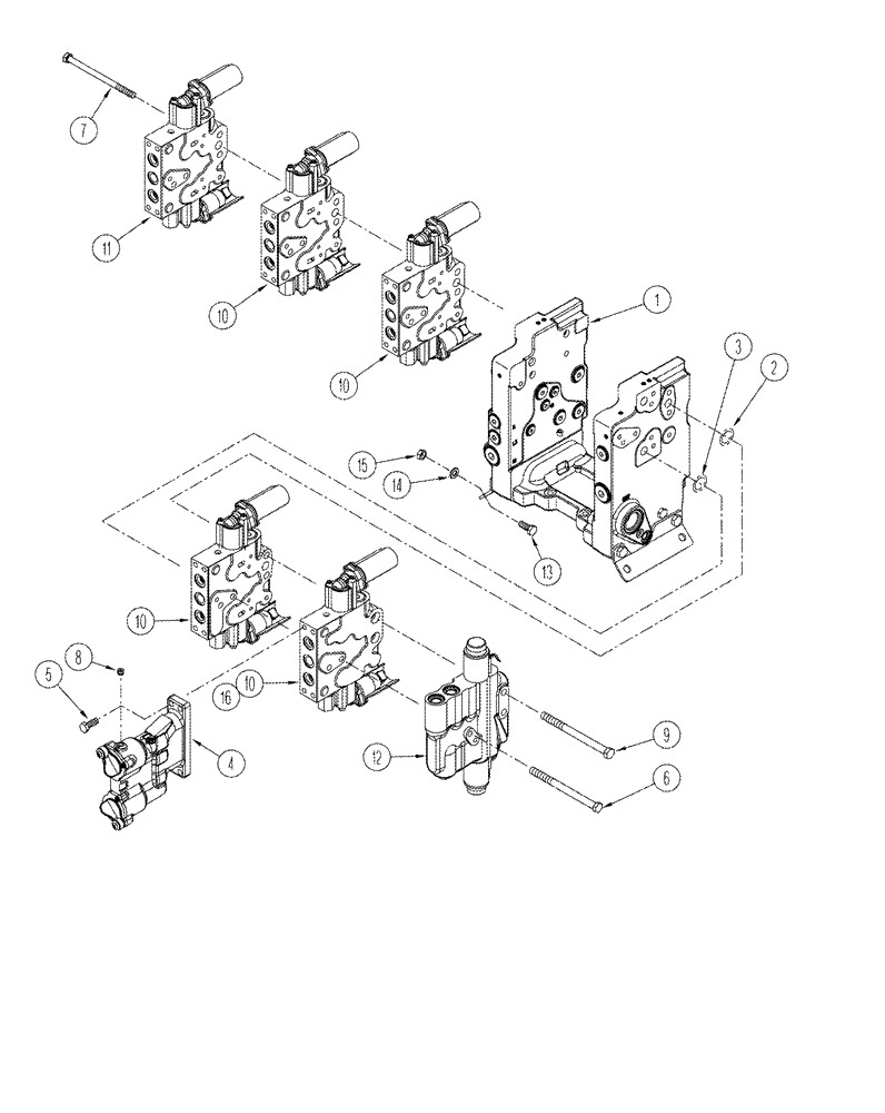 Схема запчастей Case IH STX325 - (08-35) - REMOTE VALVE ASSY ELECTRONIC REMOTE (08) - HYDRAULICS