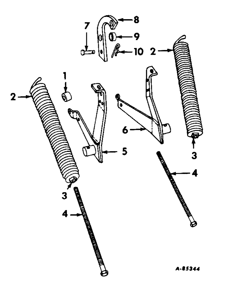 Схема запчастей Case IH 55 - (B-19) - LIFT PARTS (39) - FRAMES AND BALLASTING