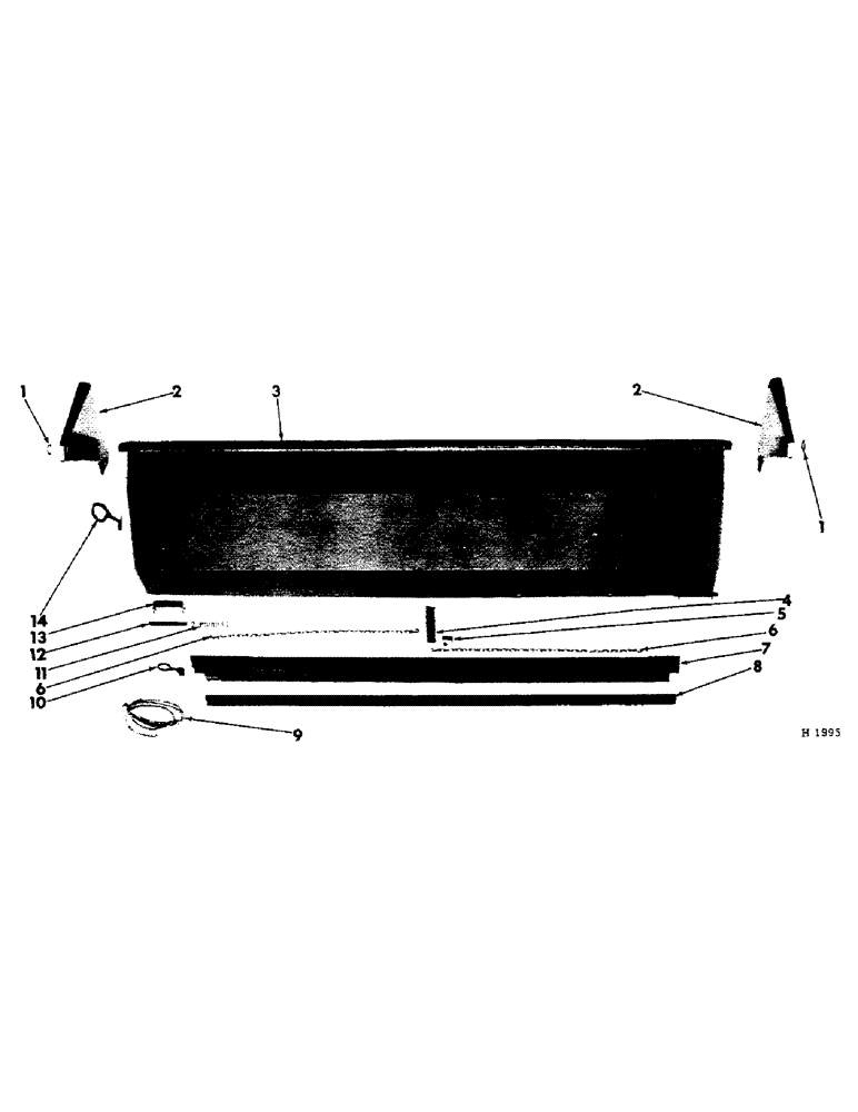 Схема запчастей Case IH 320 - (M-21) - REAR SLURRY PAN 