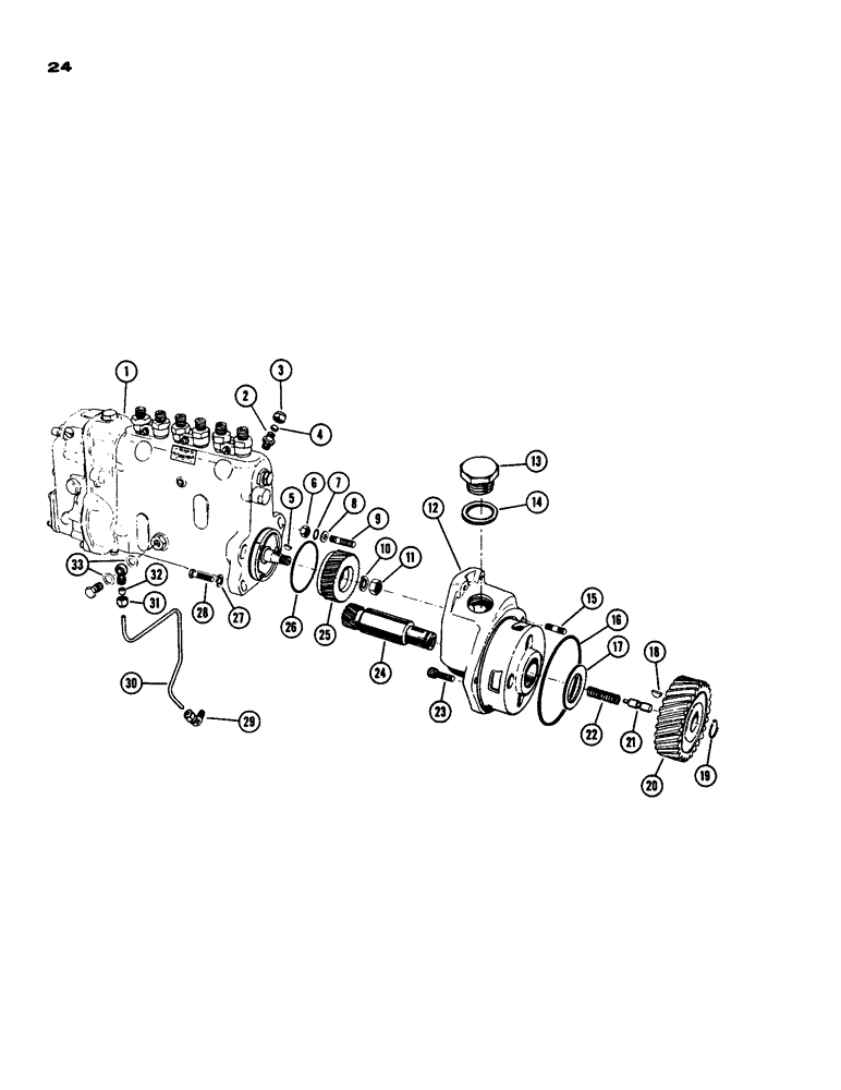 Схема запчастей Case IH 930-SERIES - (024) - MULTIPLUNGER FUEL PUMP, DIESEL ENGINE (03) - FUEL SYSTEM