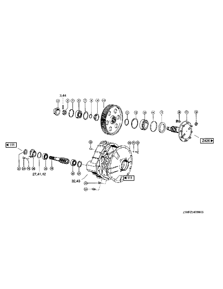 Схема запчастей Case IH 8790 - (271) - DRIVING SHAFT, FINAL DRIVE (14) - MAIN GEARBOX & DRIVE