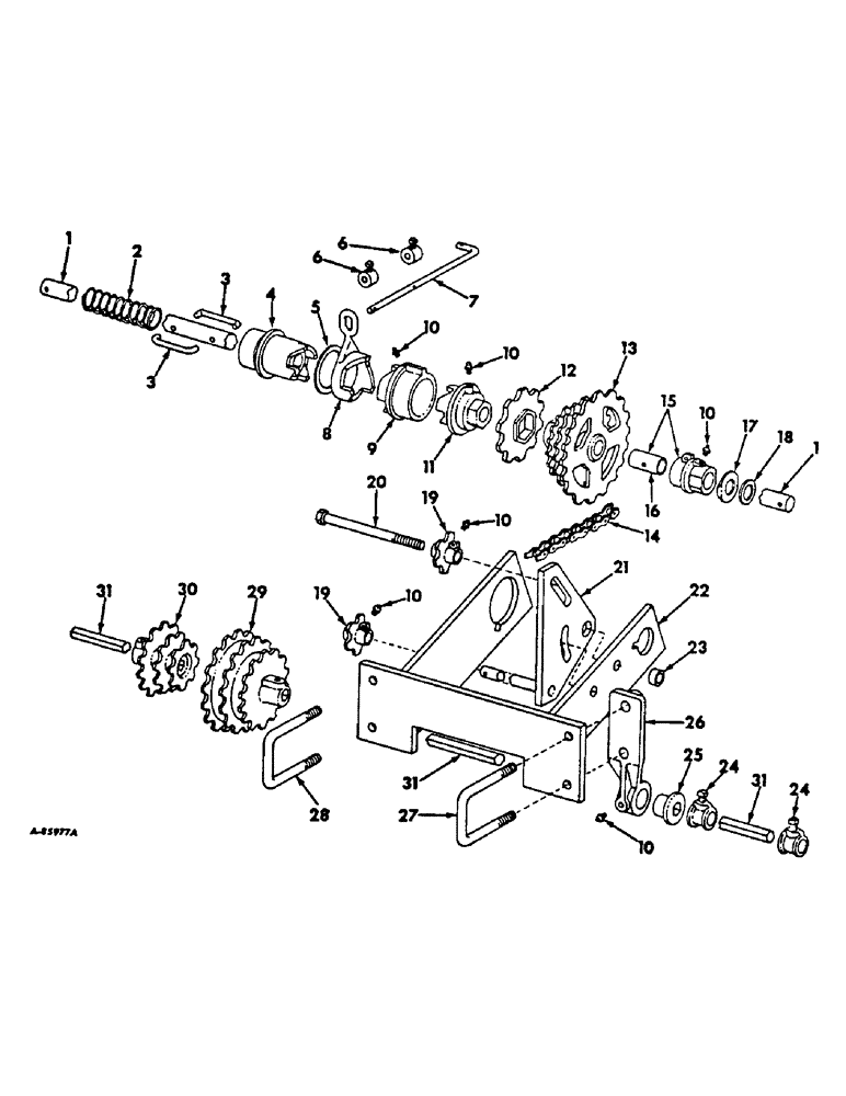 Схема запчастей Case IH 58-SERIES - (P-07) - DRIVE UNIT, FOR 8-ROW PLANTERS 