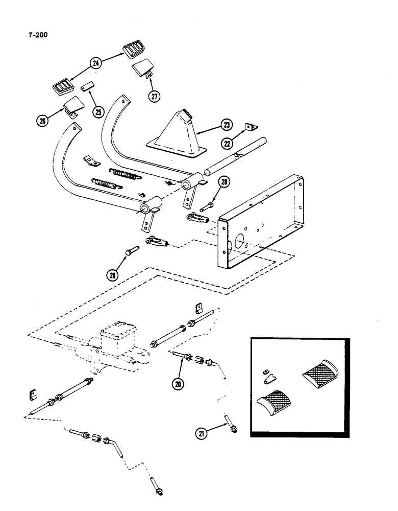 Схема запчастей Case IH 782 - (7-200) - MASTER BRAKE CONTROL (5.1) - BRAKES