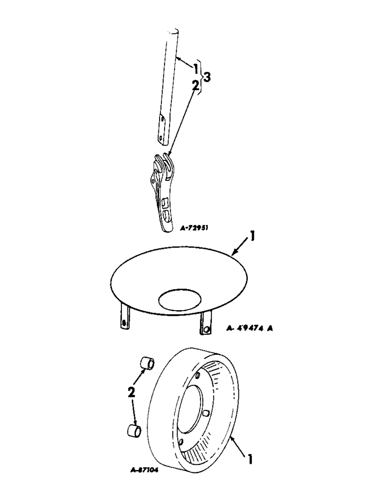 Схема запчастей Case IH 185 - (B-14[B]) - DEPTH ADJUSTING BAND ATTACHMENT 