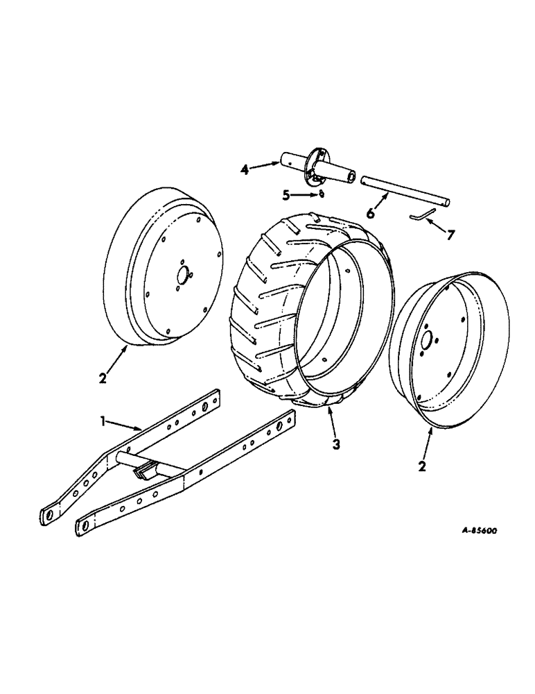 Схема запчастей Case IH 455 - (G-12) - PRESS WHEEL, PAN TYPE, ONE PER ROW, 1966 AND SINCE 