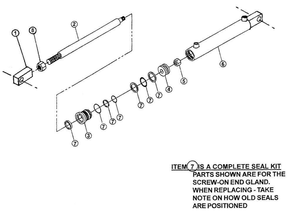 Схема запчастей Case IH PATRIOT WT - (06-007) - HYDRAULIC CYLINDER - BOOM LEVEL (90) - (3 X 18") - 1 1/2" DIA ROD Cylinders