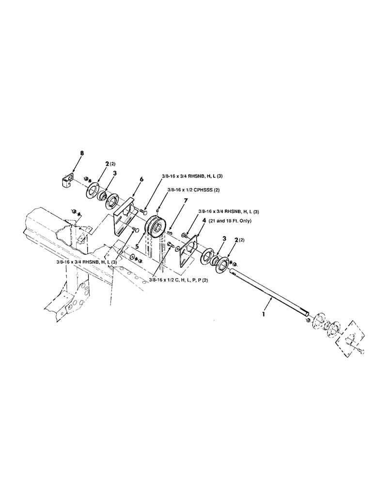 Схема запчастей Case IH 8830 - (38) - SICKLE DRIVE ASSEMBLY, PRIMARY, LEFT (58) - ATTACHMENTS/HEADERS