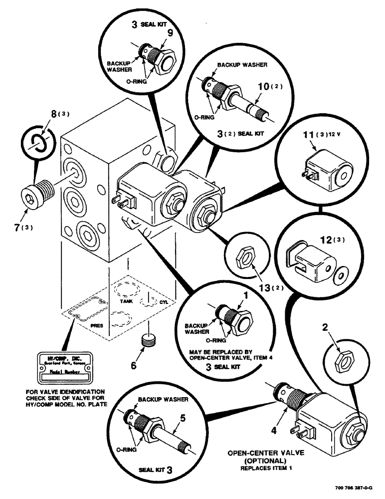 Схема запчастей Case IH 8590 - (08-06) - HYDRAULIC CONTROL VALVE ASSEMBLY, BALE DENSITY, 700706387 CONTROL VALVE ASSEMBLY COMPLETE (07) - HYDRAULICS