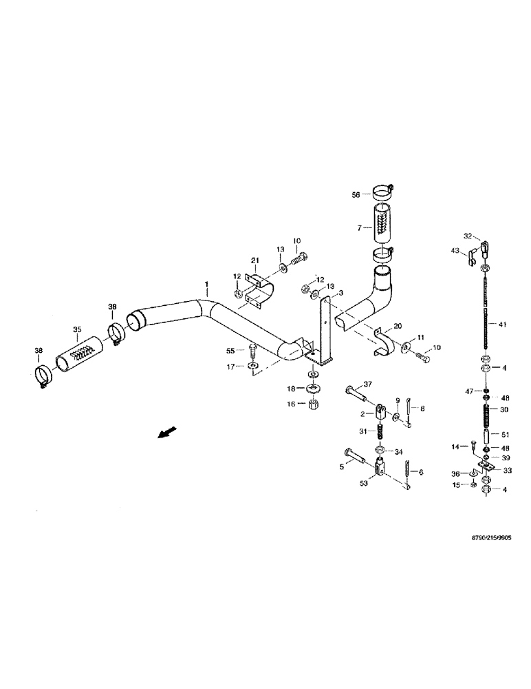 Схема запчастей Case IH 8790 - (040) - ENGINE SYSTEM, CONNECTING TUBE (10) - ENGINE