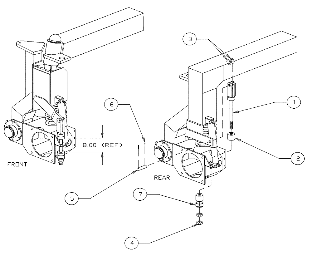 Схема запчастей Case IH PATRIOT WT - (04-007) - SHOCK LIMITER ASSEMBLY Suspension & Frame