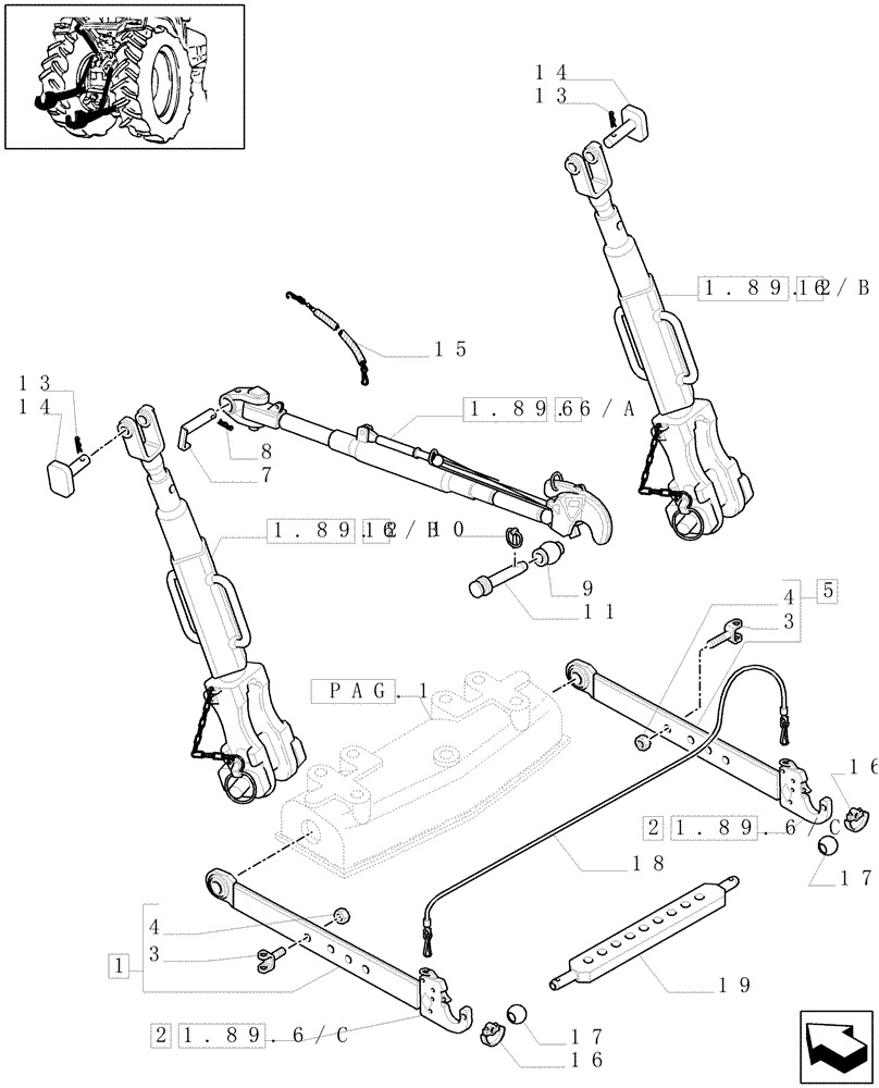 Схема запчастей Case IH MXU100 - (1.89.6[02]) - TOOLING CONNECTION UNIT - C5300 (09) - IMPLEMENT LIFT