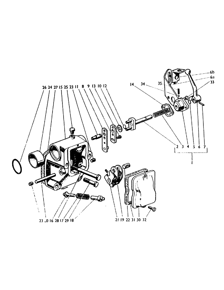 Схема запчастей Case IH 990A - (76) - RAMSHAFT BRACKET AND HOLD MECHANISM (07) - HYDRAULIC SYSTEM