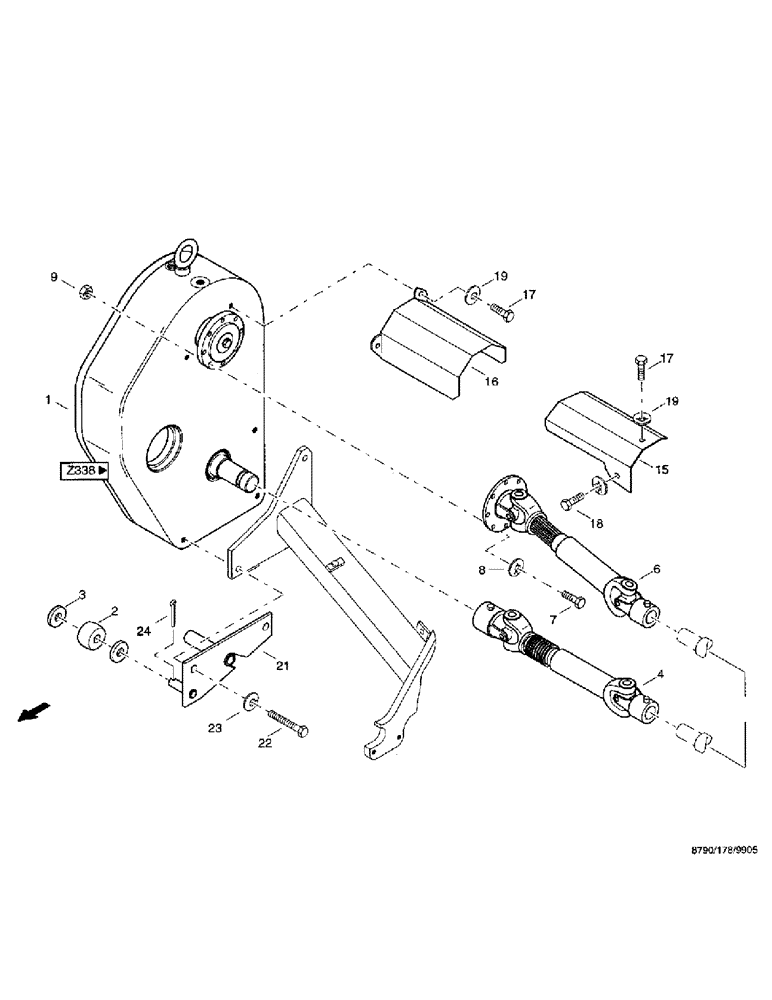 Схема запчастей Case IH 8790 - (026) - DRIVE SYSTEM, FEED ROLL DRIVE (14) - MAIN GEARBOX & DRIVE