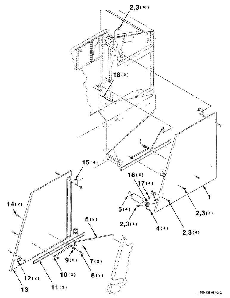 Схема запчастей Case IH 8455T - (7-12) - SHIELDS ASSEMBLY, UPPER SIDE (12) - MAIN FRAME