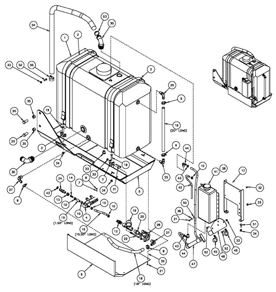 Схема запчастей Case IH FLX610 - (05-010) - FOAM TANK Liquid Plumbing