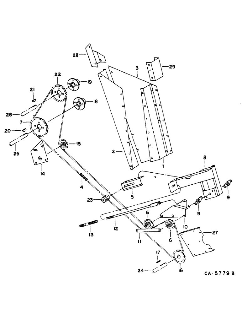 Схема запчастей Case IH 1460 - (17-137) - ELEVATOR DRIVE Mounted Equipment