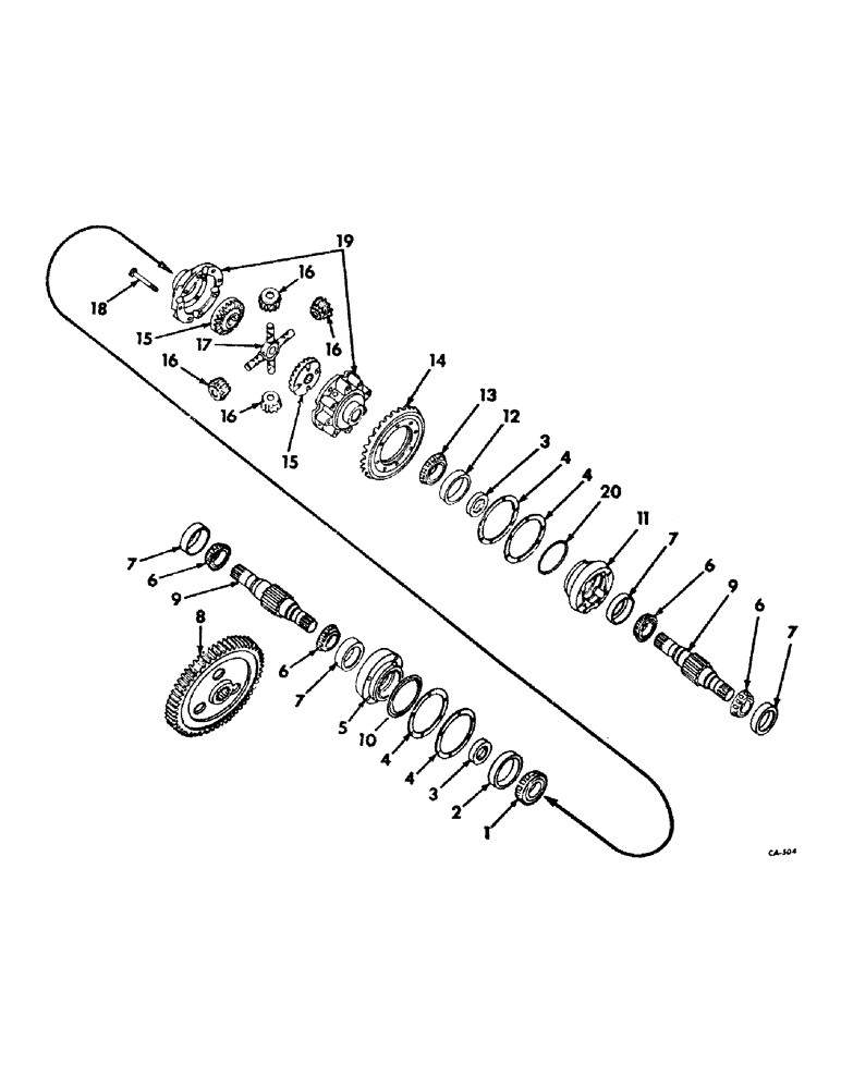 Схема запчастей Case IH 826 - (07-27) - DRIVE TRAIN, DIFFERENTIAL (04) - Drive Train