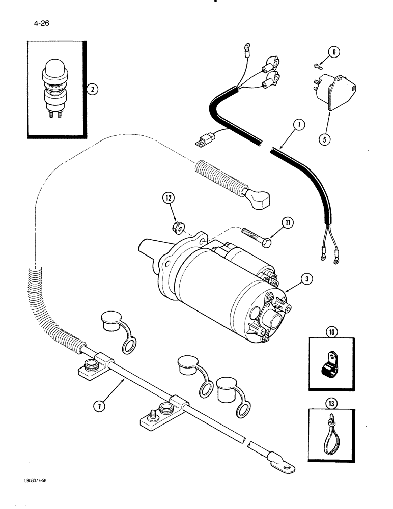 Схема запчастей Case IH 1620 - (4-26) - FEEDER REVERSER HARNESS (06) - ELECTRICAL