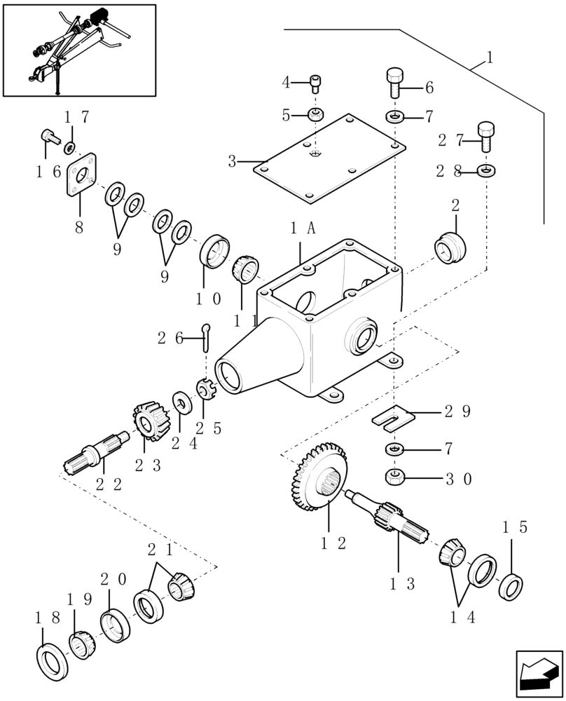 Схема запчастей Case IH RBX461 - (006) - GEARBOX, MAIN DRIVE, 540 RPM (14) - MAIN GEARBOX & DRIVE