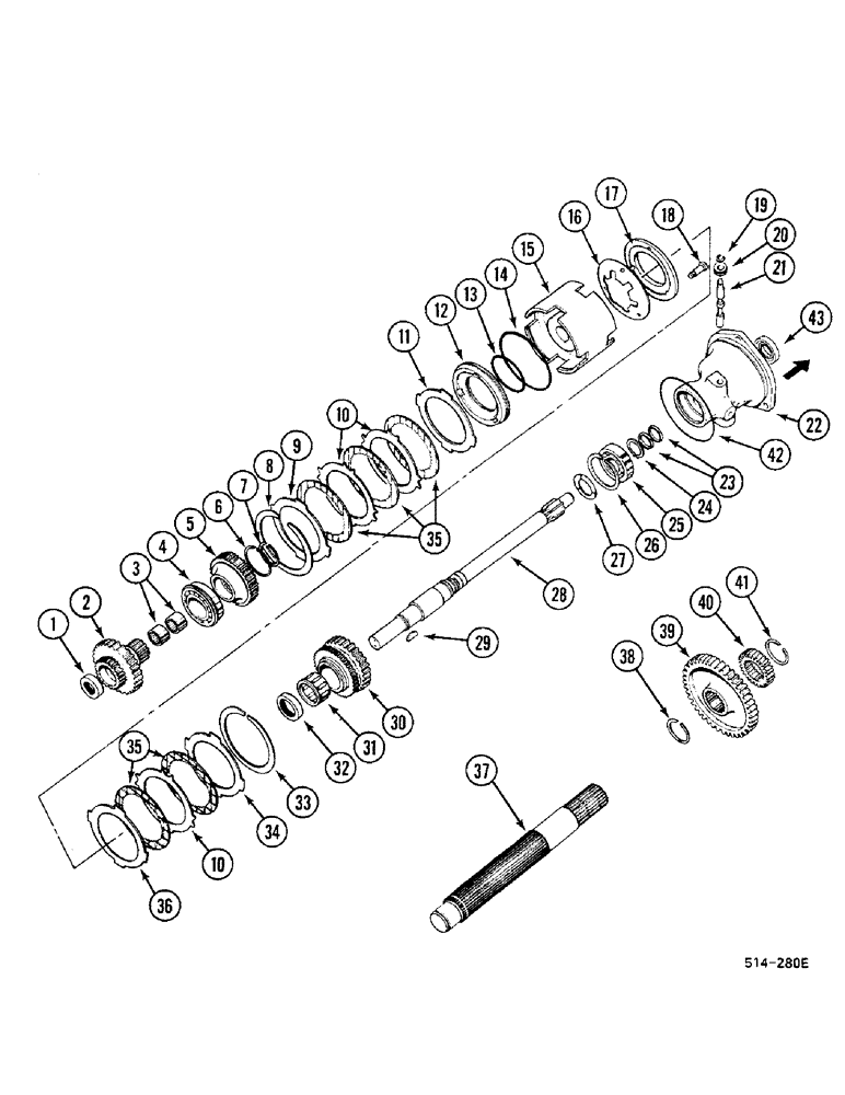 Схема запчастей Case IH 685 - (6-366) - TWO SPEED POWER SHIFT (06) - POWER TRAIN