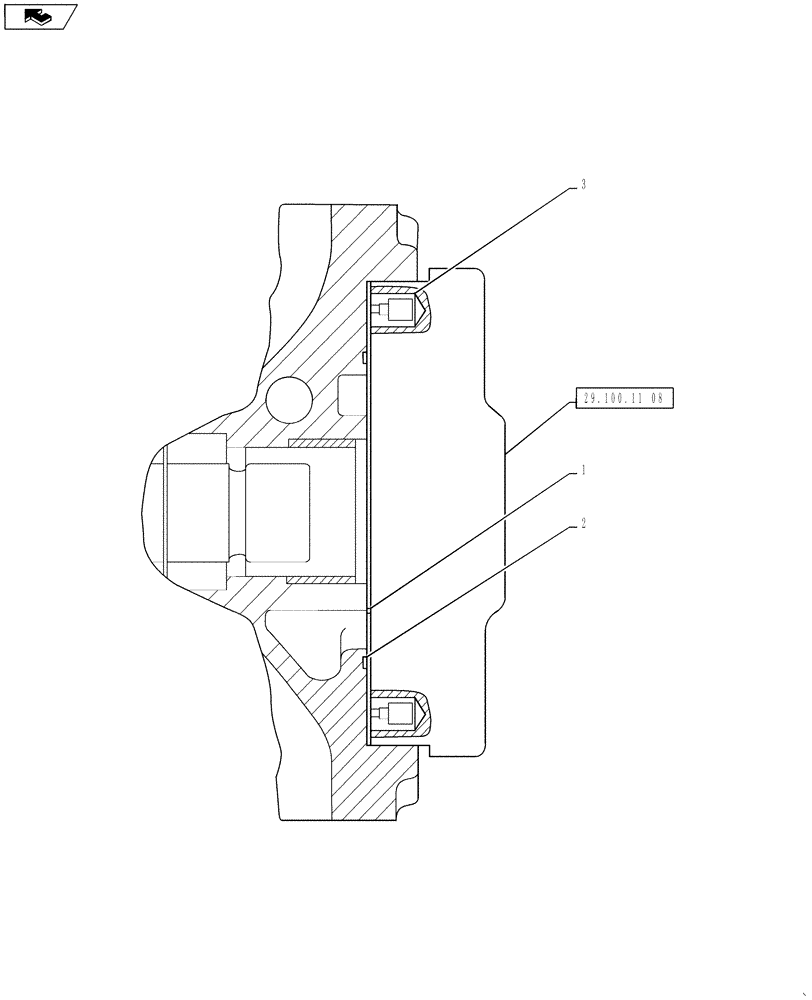 Схема запчастей Case IH 3330 - (29.100.11[09]) - RH HYDROSTATIC PUMP, WEAR PLATE, SN YCT032640 AND AFTER (29) - HYDROSTATIC DRIVE