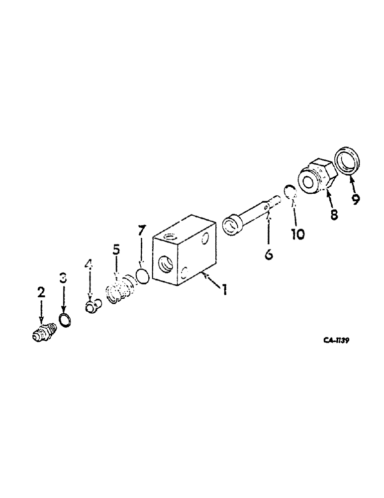 Схема запчастей Case IH 474 - (07-49) - FOOT-N-INCH VALVE (04) - Drive Train