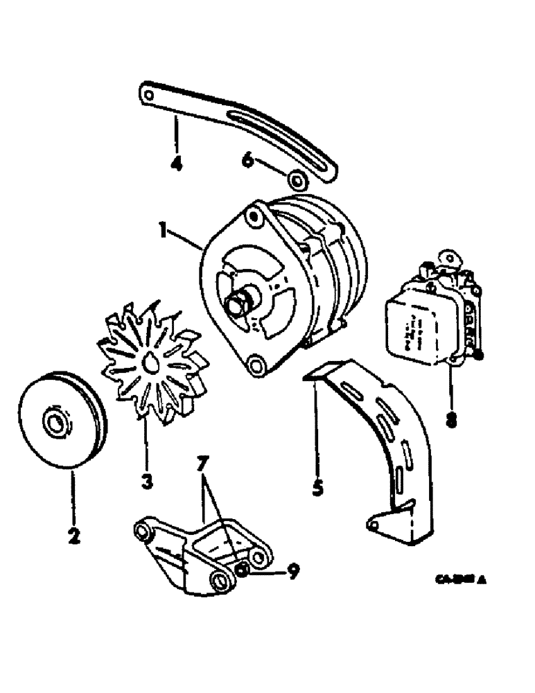 Схема запчастей Case IH 454 - (08-03) - ELECTRICAL, ALTERNATOR-GENERATOR AND CONNECTIONS (06) - ELECTRICAL