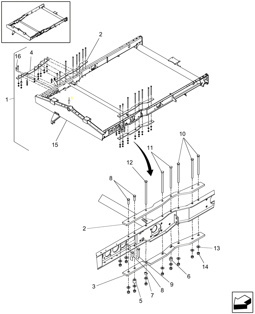 Схема запчастей Case IH 9120 - (39.100.01) - FRAME, SELF-LEVELING (39) - FRAMES AND BALLASTING