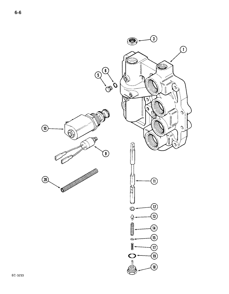 Схема запчастей Case IH 1896 - (6-06) - HYDRAULIC MANIFOLD ASSEMBLY, ELECTRIC SHIFT (06) - POWER TRAIN