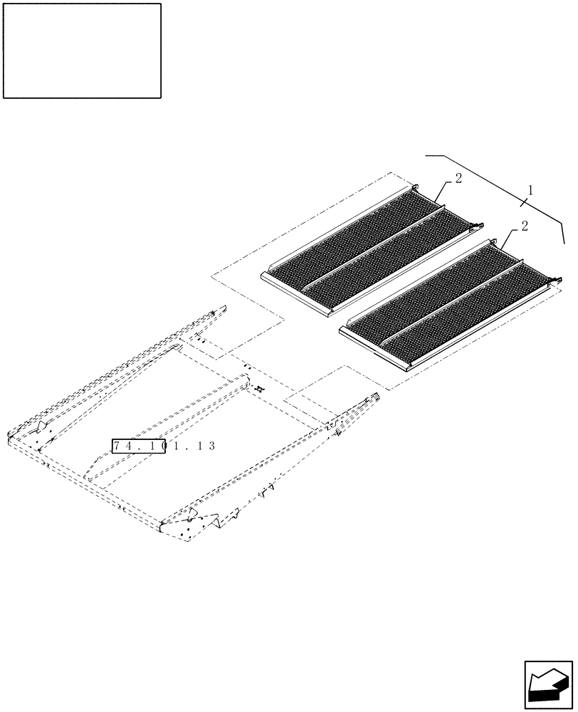 Схема запчастей Case IH 7120 - (74.118.07) - LOWER SIEVE, INTERCHANGEABLE (74) - CLEANING