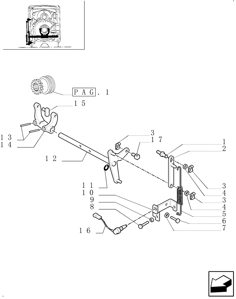 Схема запчастей Case IH MXM140 - (1.32.3/02[03]) - (VAR.146) CREEPER TRANSMISSION FOR FULL POWER SHIFT - CONTROL REDUCTION (03) - TRANSMISSION