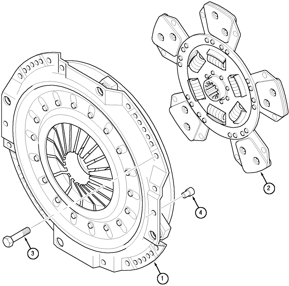 Схема запчастей Case IH C60 - (06-01) - CLUTCH (06) - POWER TRAIN