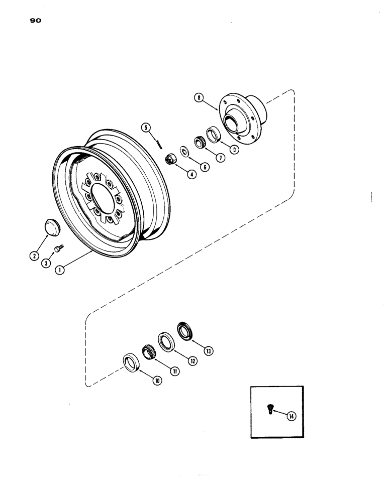 Схема запчастей Case IH 1070 - (090) - FRONT WHEELS (05) - STEERING