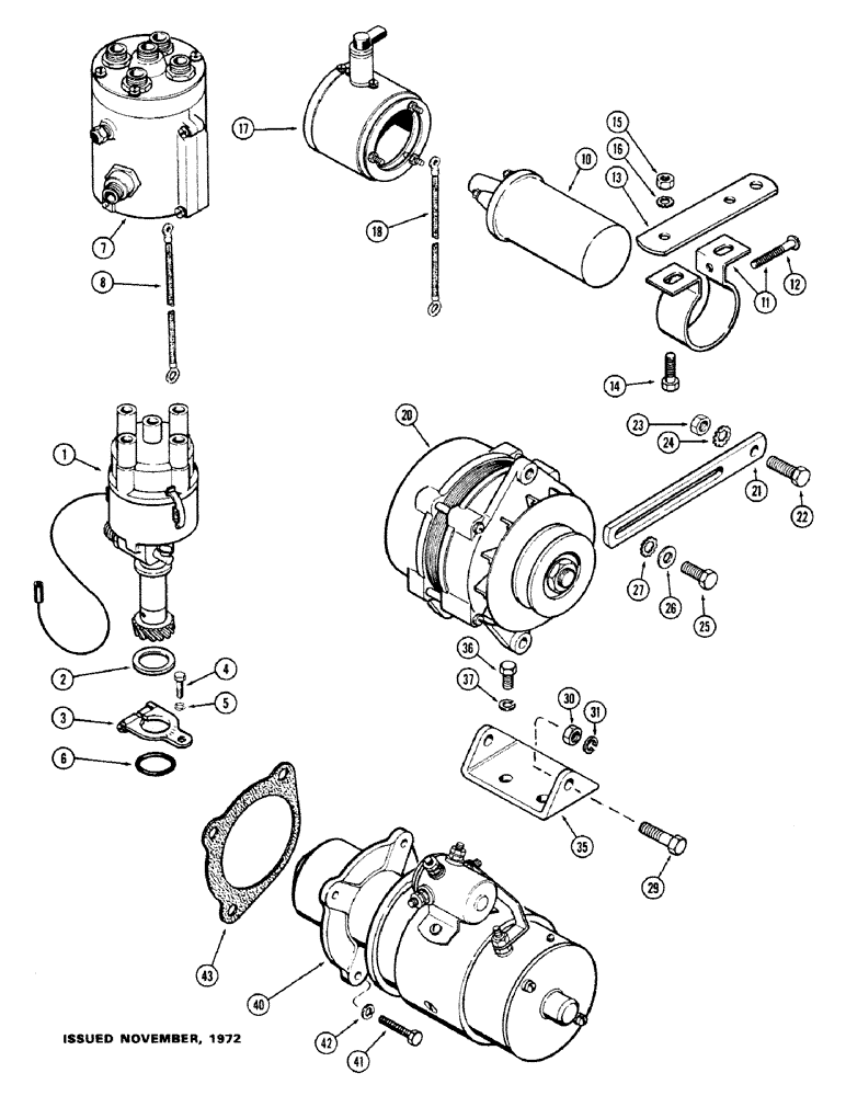 Схема запчастей Case IH M570 - (032) - ELECTRICAL EQUIPMENT AND HARDWARE, (159) SPARK IGNITION ENGINE (04) - ELECTRICAL SYSTEMS