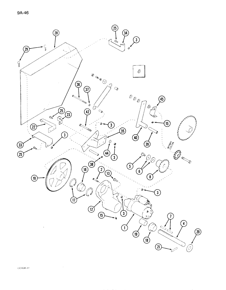 Схема запчастей Case IH 1640 - (9A-46) - FEEDER REVERSER, WITHOUT ROCK TRAP (13) - FEEDER