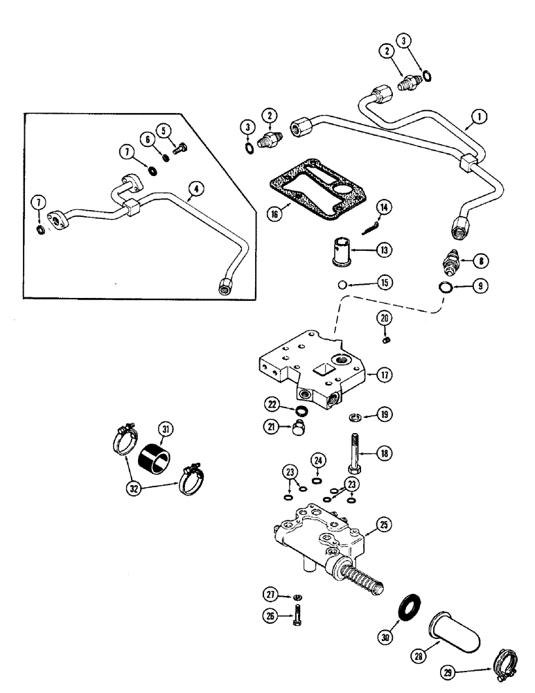 Схема запчастей Case IH 1370 - (358) - D.O.M. CONTROL VALVE, MANIFOLD AND TUBES (09) - CHASSIS/ATTACHMENTS