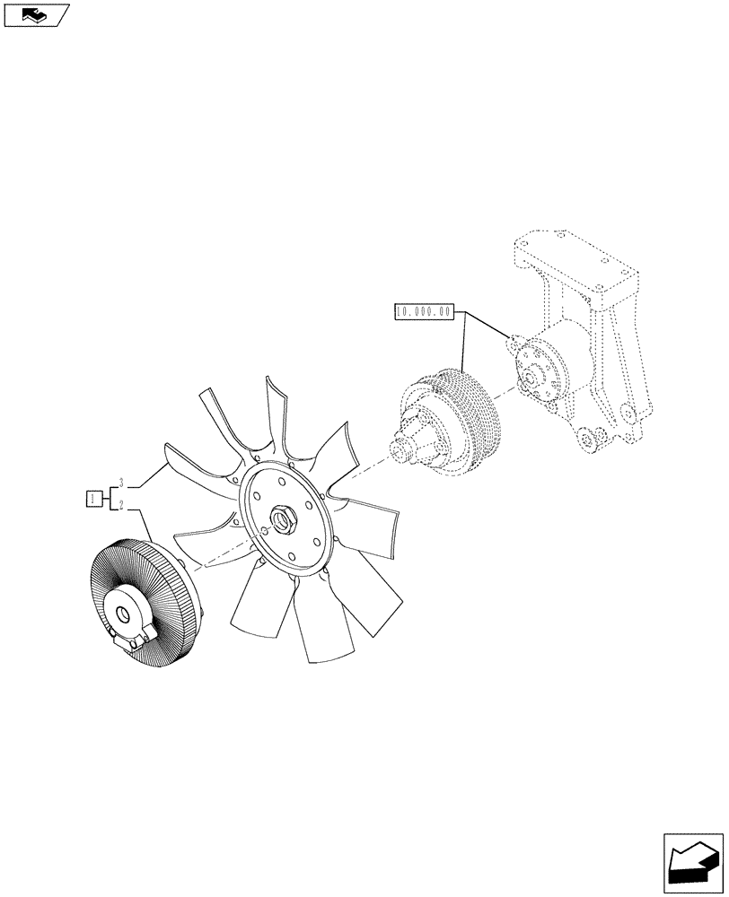 Схема запчастей Case IH PUMA 200 - (10.414.02) - FAN DRIVE (10) - ENGINE