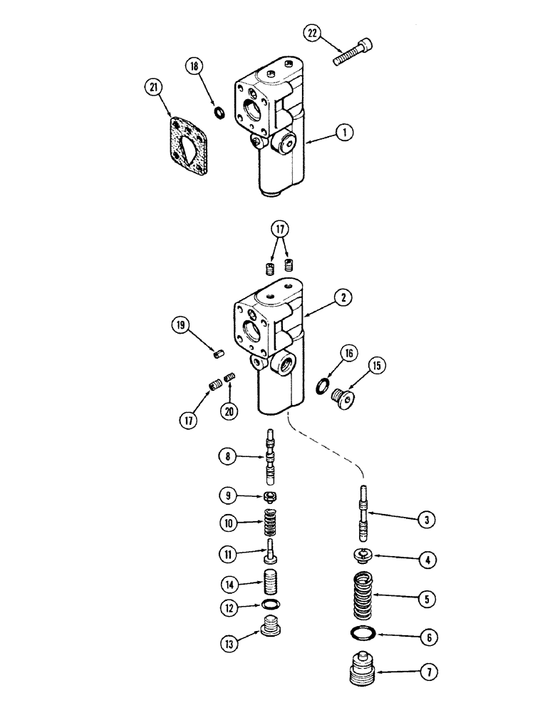 Схема запчастей Case IH 2594 - (8-020) - GEAR AND PISTON PUMP ASSEMBLY (08) - HYDRAULICS