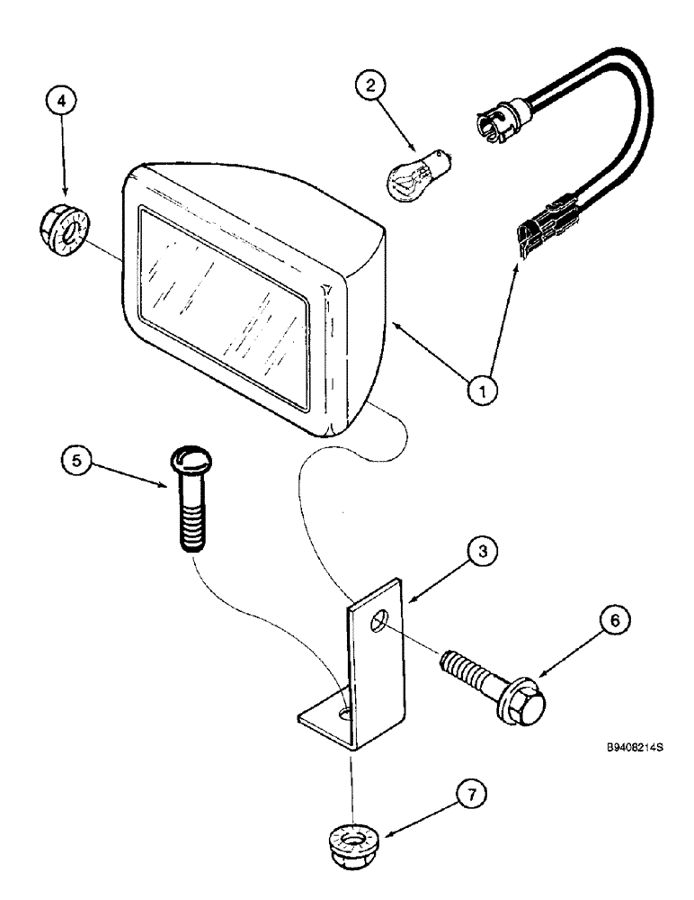 Схема запчастей Case IH 2144 - (4-50) - GRAIN TANK LAMP MOUNTING (06) - ELECTRICAL