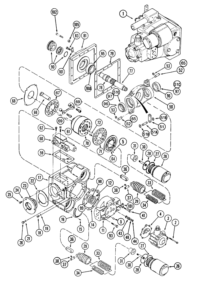 Схема запчастей Case IH 2344 - (06-07) - PUMP ASSY - HYDROSTATIC - BSN JJC0174400 (03) - POWER TRAIN