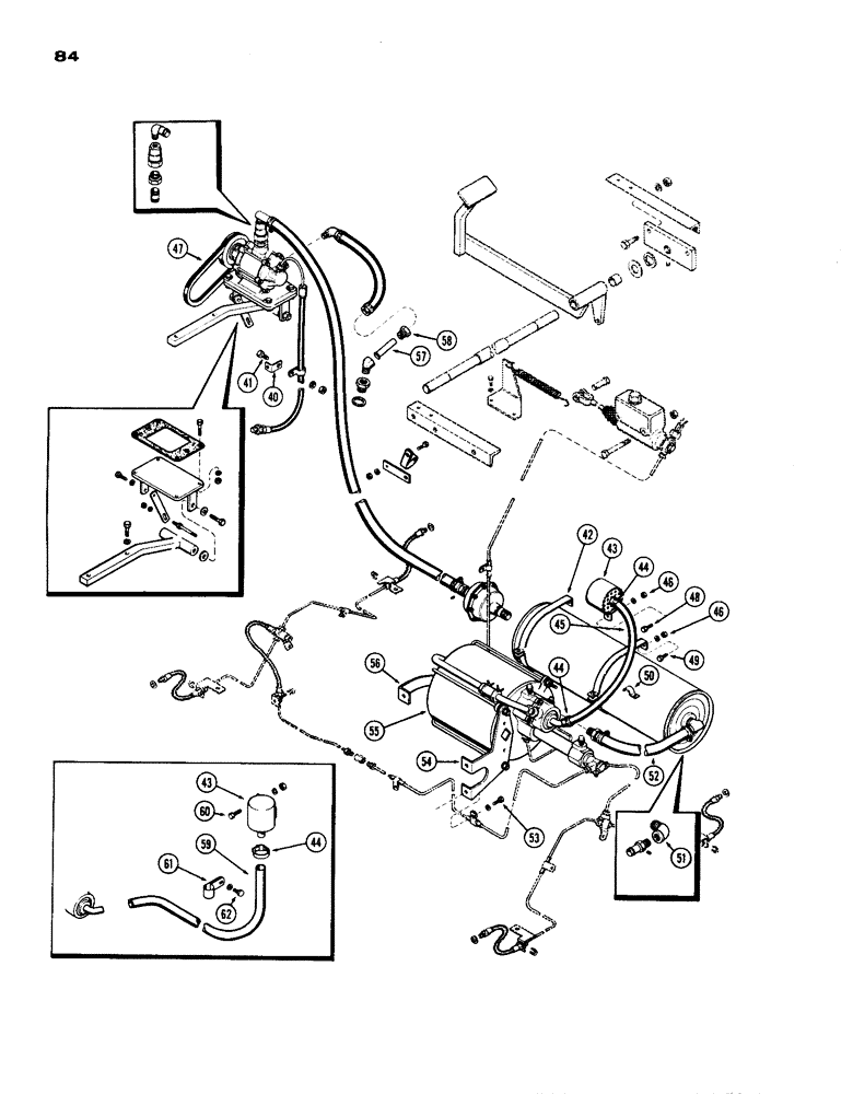 Схема запчастей Case IH 1200 - (084) - HYDROVAC BRAKE SYSTEM, CONTINUED (07) - BRAKES