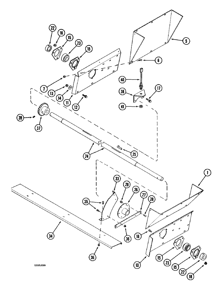 Схема запчастей Case IH 1682 - (9-144) - CLEANING FAN (09) - CHASSIS ATTACHMENTS