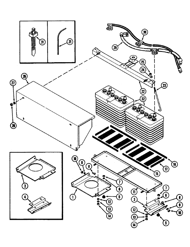 Схема запчастей Case IH 4890 - (4-110) - COLD START BATTERY PACK (04) - ELECTRICAL SYSTEMS