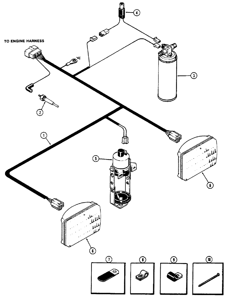 Схема запчастей Case IH 2390 - (4-090) - FORWARD COMPONENT HARNESS (04) - ELECTRICAL SYSTEMS